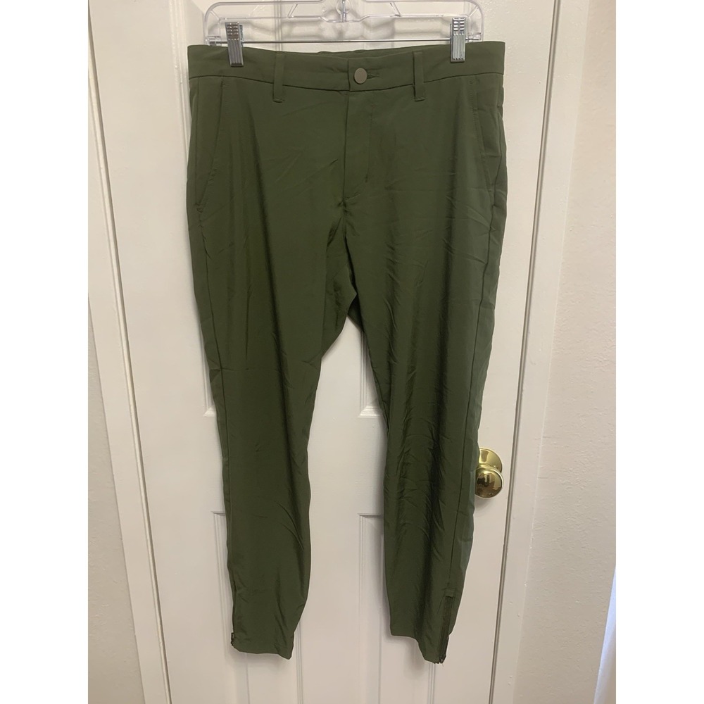 PRIMO Jogger Performance Tech Zip Ankle Men's Pants Green 32 Short x 26